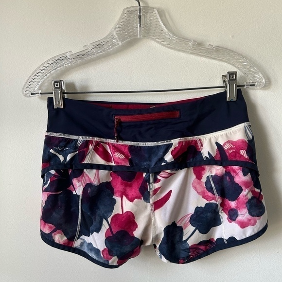 Lululemon Rare Run Speed Up Floral Shorts - Picture 2 of 4